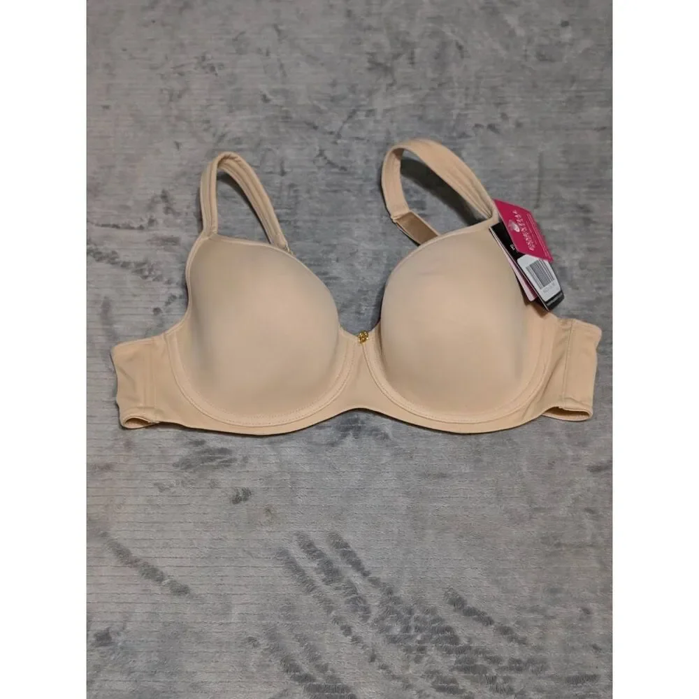 NWT Essential Bodywear Abbie Size 36C Back Smoothing Tshirt Bra Nude 6111